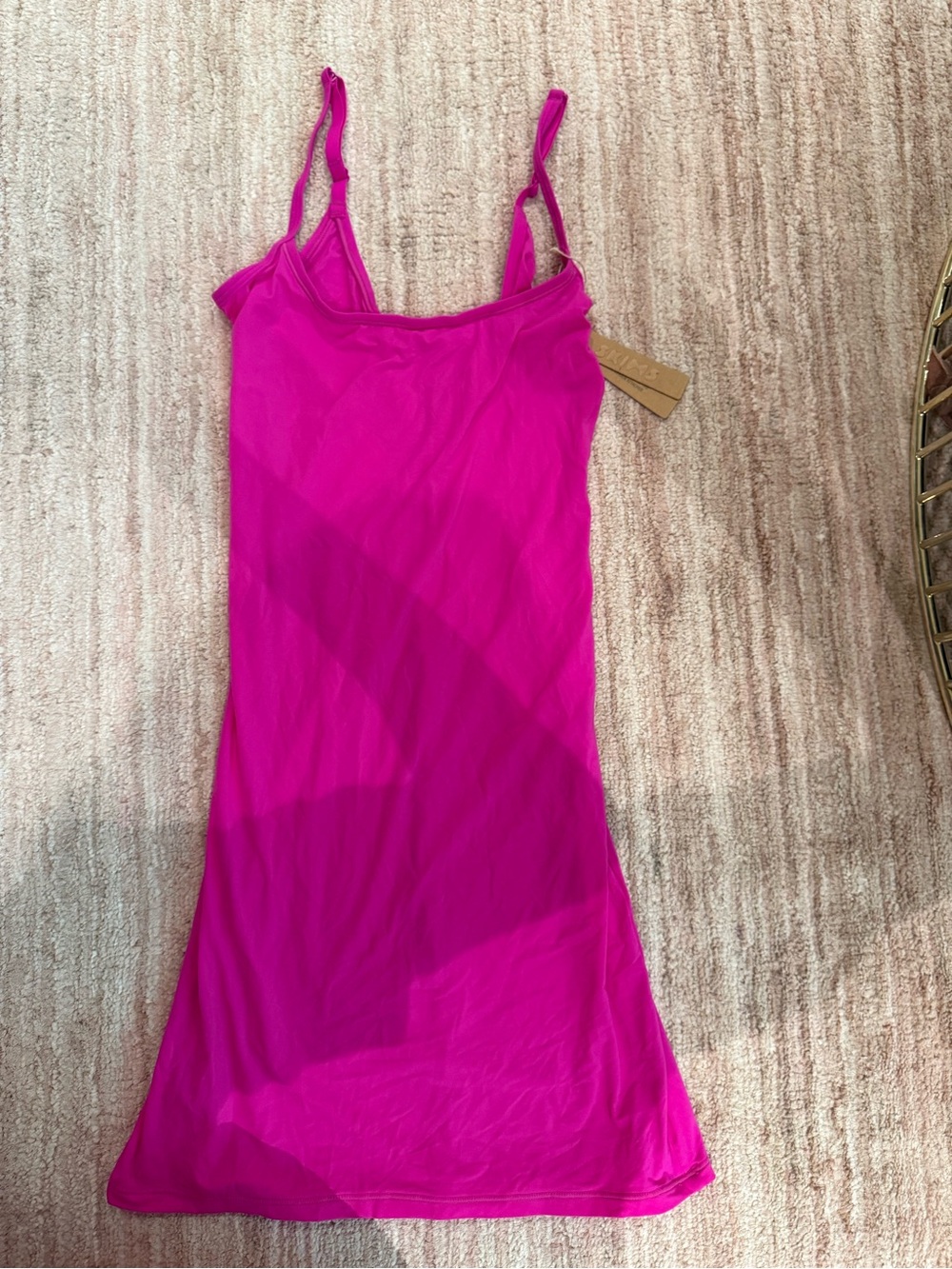 Skims Bright Fuchsia Slip Dress
